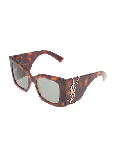 Saint Laurent Sl M119 Blaze Sunglasses In Brown Acetate Woman
