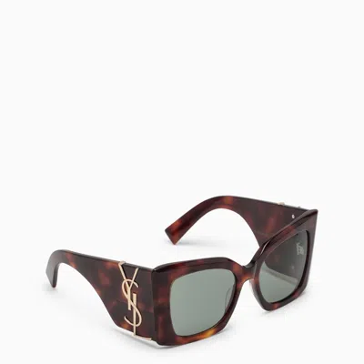 Saint Laurent Sl M119 Blaze Tortoiseshell Sunglasses In Hav Green