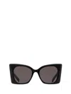 Saint Laurent Sl M119 Blaze Rectangular Sunglasses In Black