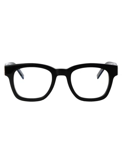 Saint Laurent Sl M124 Opt Glasses In 001 Black Black Transparent