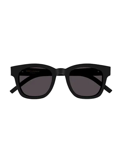 Saint Laurent Sl M124 Sunglasses In Black Crystal Black