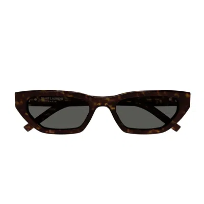 Saint Laurent Sl M126 002 Sunglasses Sunglasses In 002 Havana Havana Grey