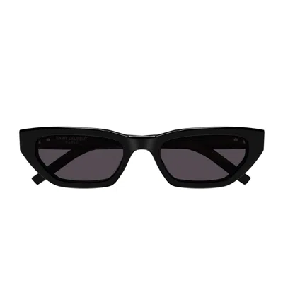 Saint Laurent Sl M126 Linea Monogram 001 Black Sunglasses