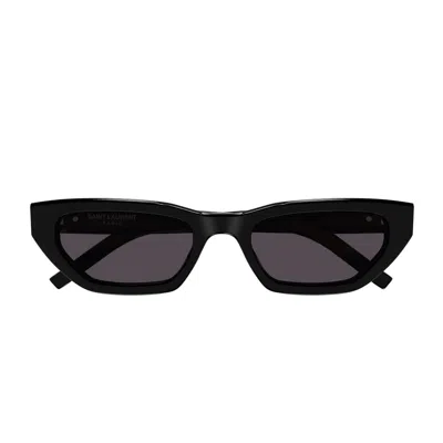 Saint Laurent Sl M126 Linea Monogram Sunglasses In Black