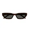 Saint Laurent Sl M126 Linea Monogram Sunglasses In Brown
