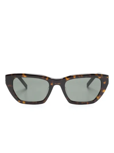 Saint Laurent Sl M127 F Cat-eye Frame Sunglasses In Brown