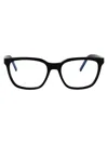 Saint Laurent Black Black Transparent Acetate Glasses In Black