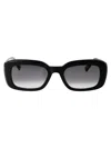 Saint Laurent Rectangular-frame Recycled Acetate Sunglasses In 002 Black Black Grey