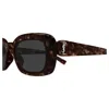 Saint Laurent Sl M130006-havana-havana-grey In Brown