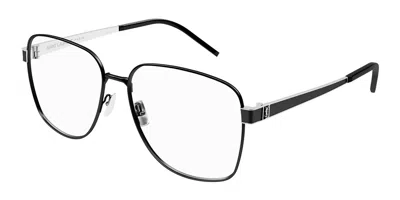 Saint Laurent Sl M134 Asian Fit Women's Glasses, Black, Size 57 In Transparent