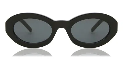 Saint Laurent Sl M136 001 Women's Sunglasses Black Size 52 In Purple