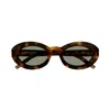 Saint Laurent Tiny Cassandre Oval Sunglasses