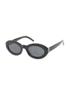 Saint Laurent Sl M136 Oval Sunglasses In Black