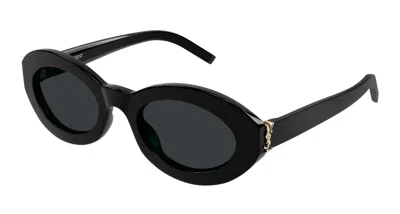 Pre-owned Saint Laurent Sl M136 Black/grey (001) Sunglasses In Gray