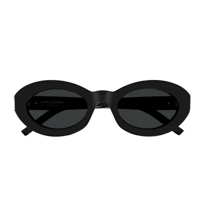 Saint Laurent Sl M136 Linea Classic 001 Black Sunglasses In Nero