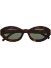 Saint Laurent Tiny Cassandre Oval Sunglasses