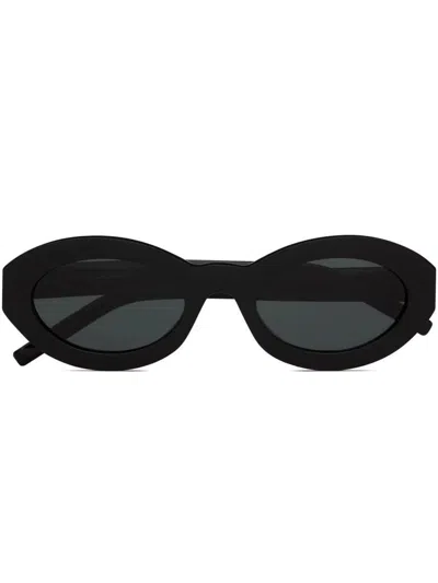 Saint Laurent Ovale Sl M136 Sonnenbrille In Schwarz