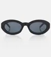 Saint Laurent Sunglasses Sl M136 001 Oval Frame In Black