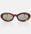 Saint Laurent Eyewear Sl M136 Oval Frame Sunglasses In Brown