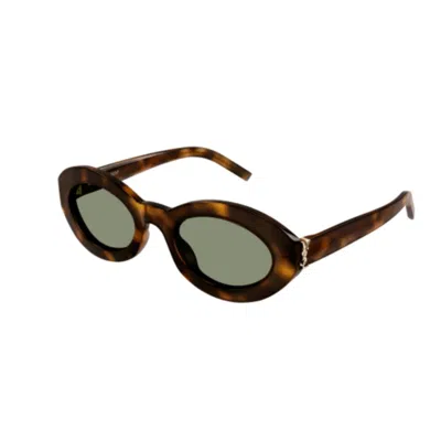 Saint Laurent Sl M136002-havana-havana-green In Brown