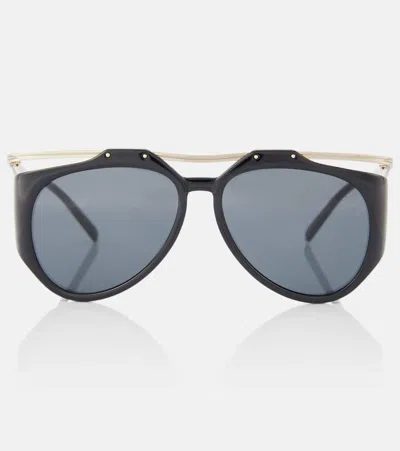 Saint Laurent Sl M137 Amelia Aviator Sunglasses In Black