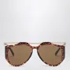 Saint Laurent Women Printed Acetate M137 Amelia Sunglasses In Cream