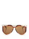 Saint Laurent Amelia Aviator Metal Sunglasses