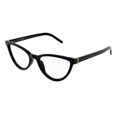 Saint Laurent Sl M138 Sunglasses In Black-black-transparent
