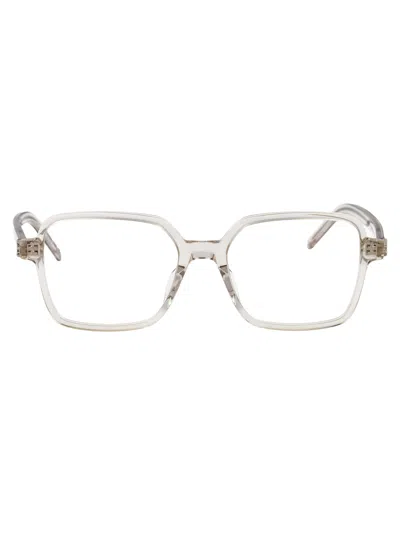Saint Laurent Eyewear Optical In Beige-beige-transparent