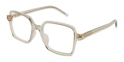 Saint Laurent Sl M139 Asian Fit 005 Women's Glasses Brown Size 54 - Free Lenses - Blue Light Block Available In Neutral