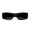 Saint Laurent Sl M140 Linea Monogram 001 Black Black Sunglasses In Black