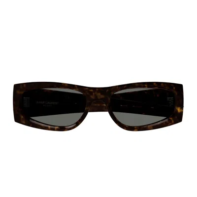 Saint Laurent Sl M140 Linea Monogram Sunglasses In Brown