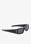 Saint Laurent Sl M140 Rectangular Acetate Sunglasses In Black