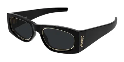 Saint Laurent Sl M140 Rim 001 Occhiali Da Sole Neri Per Donna In Black