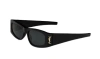 Saint Laurent Grey Rectangular Ladies Sunglasses Sl M140/f 001 56 In Black