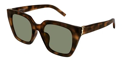 Saint Laurent Sl M143 003 Women's Sunglasses Tortoiseshell Size 51 In Brown