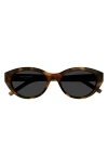 Saint Laurent Sl M148 Recycled Acetate Round Sunglasses In Havana