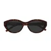 Saint Laurent Sl M148 Linea Monogram 002 Dark Havana Grey Sunglasses In Brown
