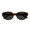 Saint Laurent Sl M148 Linea Monogram 003 Havana Grey Sunglasses In Brown