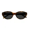 Saint Laurent Sl M148 Linea Monogram 003 Havana Grey Sunglasses In Brown