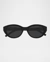 Saint Laurent Sl M148 Recycled Acetate Round Sunglasses In Black