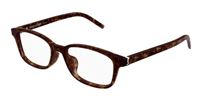 Saint Laurent Sl M151/j Asian Fit Women's Glasses, Tortoiseshell, Size 52 In Brown
