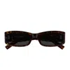 Saint Laurent Sl M152 Linea Monogram 002 Dark Havana Grey Sunglasses In Brown