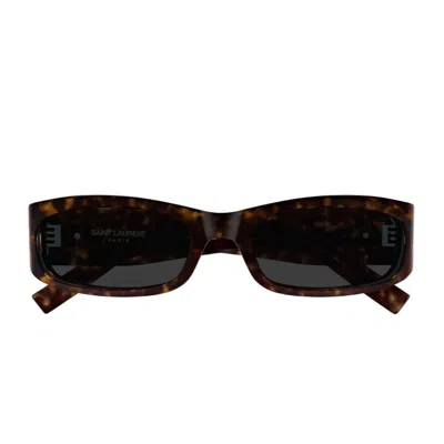 Saint Laurent Sl M152 Linea Monogram Sunglasses In Brown