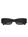 Saint Laurent Sl M152 Logo-plaque Rectangle Sunglasses In Black
