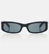 Saint Laurent Sl M152 Rectangular Sunglasses In Black