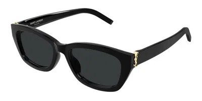 Saint Laurent Sl M153 001 Women's Sunglasses Black Size 55 - Free Rx Lenses  - Free Rx Lenses