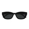 Saint Laurent Sl M153 Linea Monogram 001 Black Sunglasses In Black