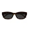 Saint Laurent Sl M153 Linea Monogram 002 Havana Grey Sunglasses In Brown