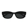Saint Laurent Ysl 55mm Rectangular Acetate Sunglasses In Black